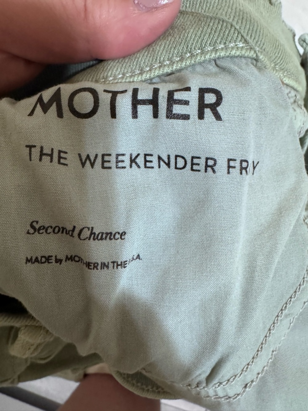 MOTHER High-Rise Sage Green Flare Jeans - Picture 7 of 11